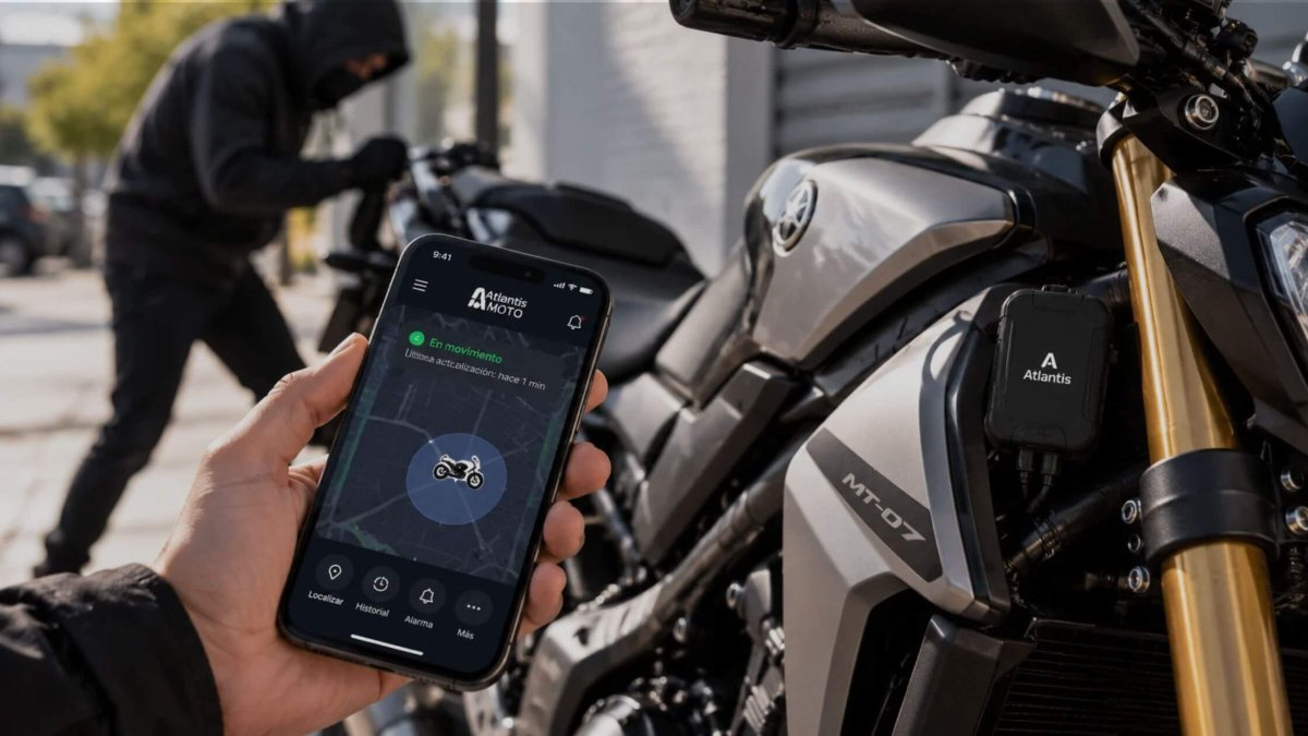 Evita el Robo de tu Moto con la Alarma Localizador GPS de Atlantis.