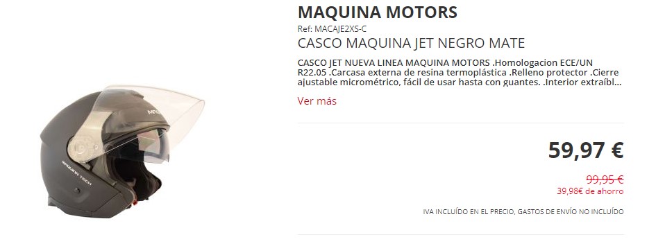 CASCO MAQUINA JET NEGRO MATE