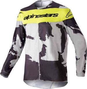 YOUTH RACER TACTICAL JERSEYGRAY CAMO YELLOW FLUO