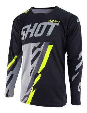 MAILLOT SCORE NOIR GRIS NEON JAUNE L