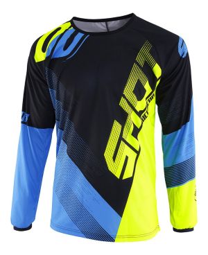 MAILLOT KID ULTIMATE BLEU NEON JAUNE L