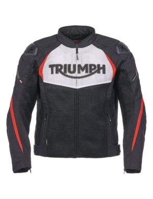 CHAQUETA DEPORTIVA TRIPLE DE MALLA NEGRO/BLANCO/ROJO S