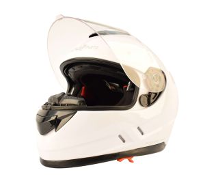 CASCO MAQUINA INTEGRAL BLANCO BRILLO