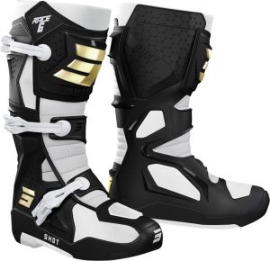 BOTAS RACE 6 BLACK WHITE GOLD 40
