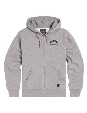 DOLAN FULL ZIP HOODIE GREY MARL S