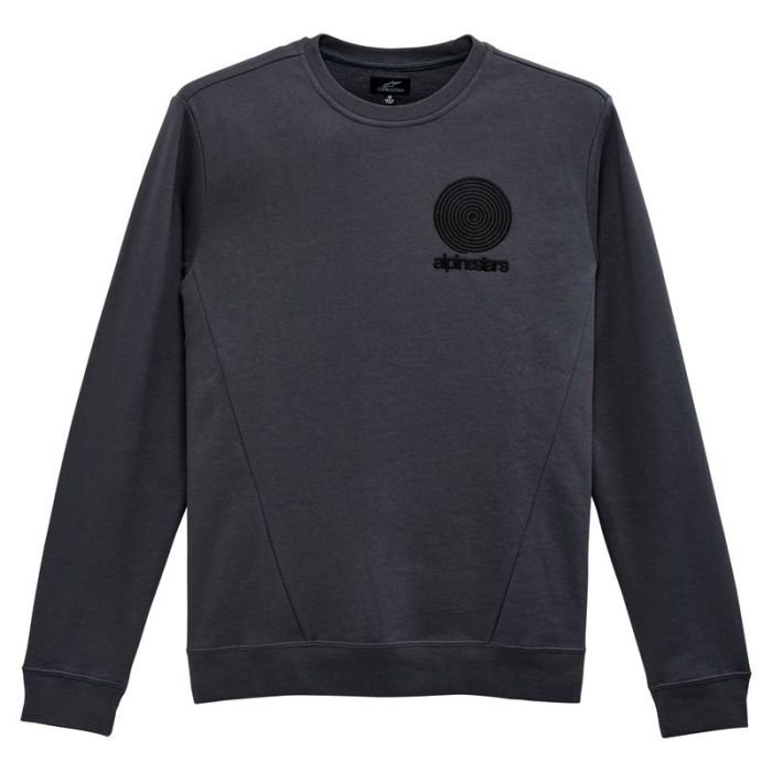 SPIRAL CREW FLEECE - CHARCOAL