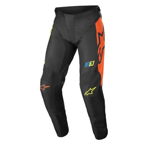 YOUTH RACER COMPASS PANTS BLACK YELLOW FLUO CORAL