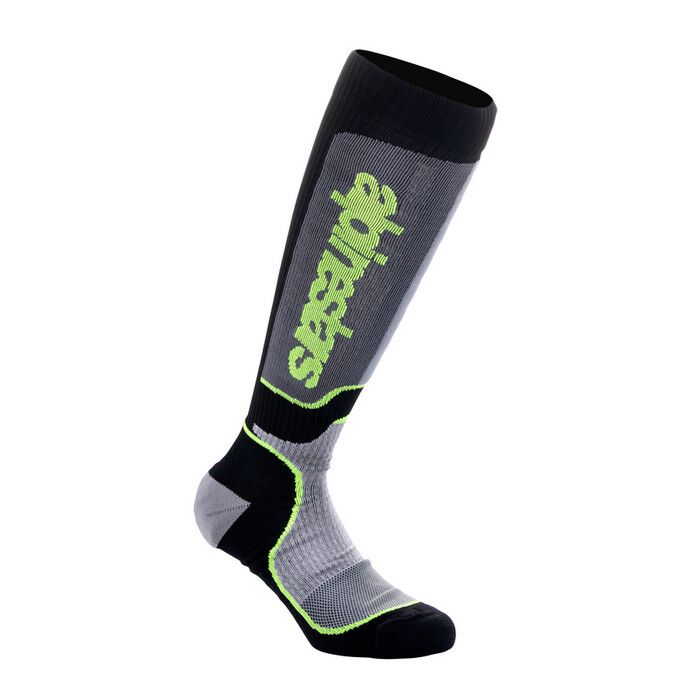 MX PLUS SOCKS BLACK GRAY YELLOW FLUOR