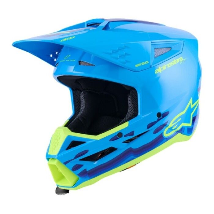 S-M3 FORE HELMET ECE06 CYAN GLOSSY