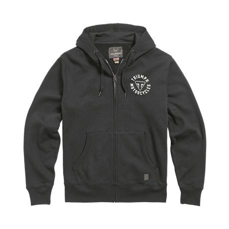 DIGBY FULL ZIP HOODY JET BLACK