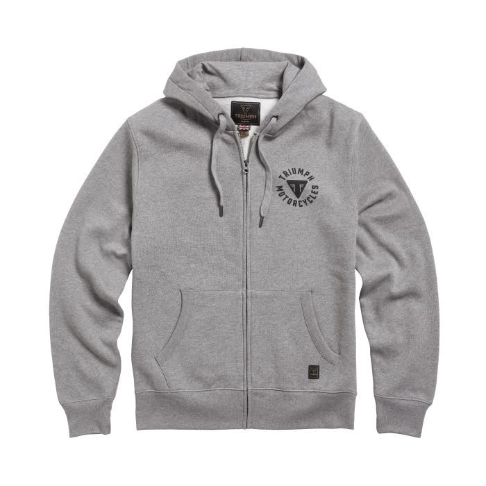 DIGBY FULL ZIP HOODY GREY MARL
