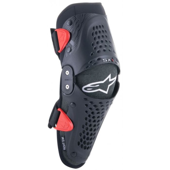 SX-1 YOUTH KNEE PROTECTOR BLACK RED