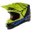 SUPERTECH S-M8 FACTORY HELMET ECE BLACK YELLOW FLUO BLUE GLOSSY