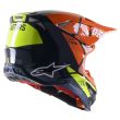 SUPERTECH S-M8 FACTORY HELMET ECE DARK BLUE ORANGE YELLOW FLUO G