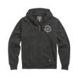 DIGBY FULL ZIP HOODY JET BLACK