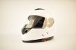 CASCO MAQUINA INTEGRAL BLANCO BRILLO