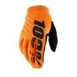 GUANTES 100% BRISKER YOUTH NARANJA FLUOR / NEGRO 22 M