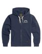 DOLAN FULL ZIP-SWEAT NAVY / BONE M