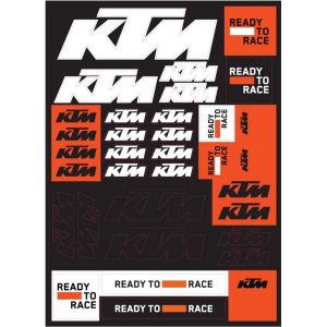 KTM<br>TEAM CORPORATE STICKER SHEET