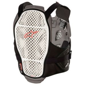 ALPINESTARS<br>A-4 MAX CHEST PROTECTOR WHITE ANTHRACITE RED