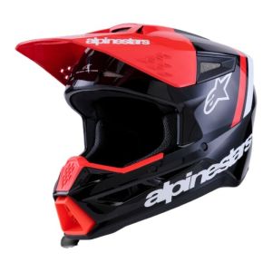 ALPINESTARS<br>CASCO S-M3 RADIUM HELMET ECE06 BK RED FL EH GL