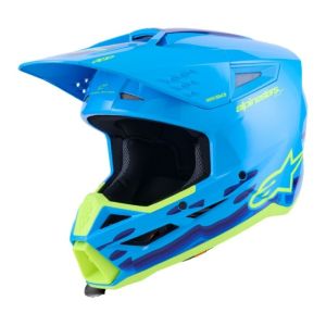 ALPINESTARS<br>S-M3 FORE HELMET ECE06 CYAN GLOSSY