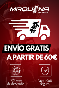 Envios gratis a partir de 60€ de compra en equipación y accesorios de moto